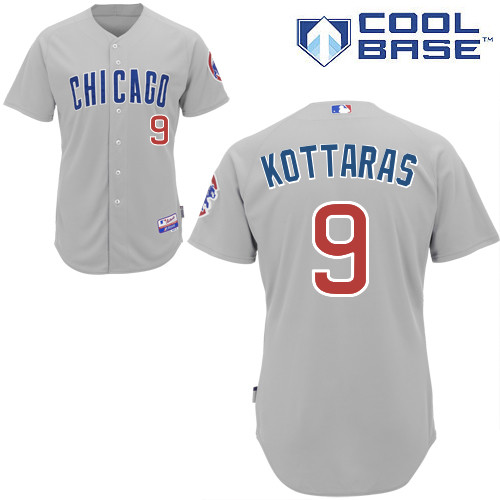 George Kottaras #9 mlb Jersey-Chicago Cubs Women's Authentic Road Gray Baseball Jersey